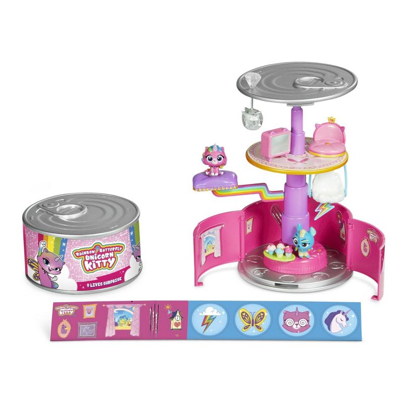 Rainbow Butterfly Unicorn Kitty 9 Lives Surprise Playset
