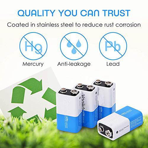 Ultra Alkaline 9V Batteries 12 Pack 7 Year Shelf Life 69 Times The Power As Carbon Batteries | 9 Volt Battery 9 V Battery