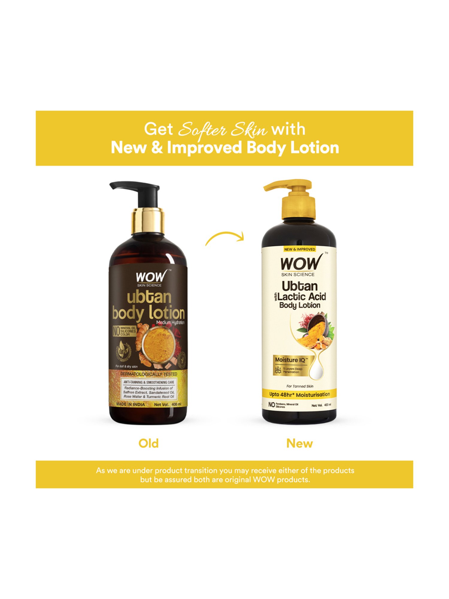 WOW Skin Science Vitamin C with Lactic Acid Body Lotion - 400 ml