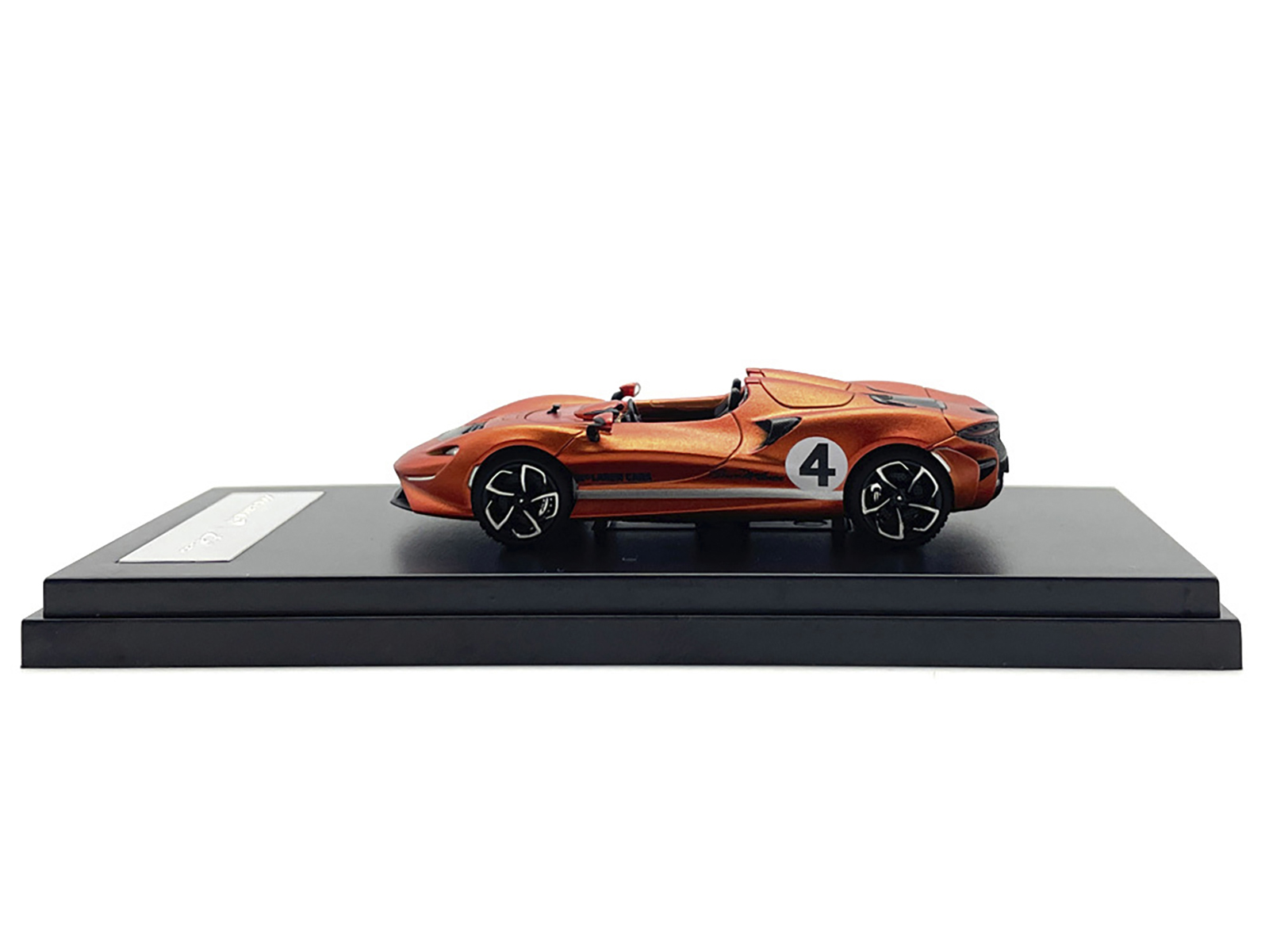 McLaren Elva Convertible #4 Matt Orange Metallic 1/64 Diecast Model Car by LCD Models