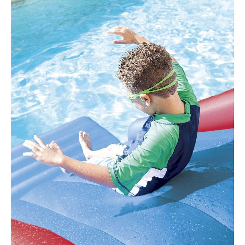 H2OGO! 53346E Mount Splashmore Kids Inflatable Backyard Water Slide Splash Mega Park Toy with Climbing Wall, Slide, Splash Zone, and Spray Blaster