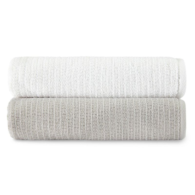 3pc Joy Solid Bath Towel Set White - ED Ellen DeGeneres