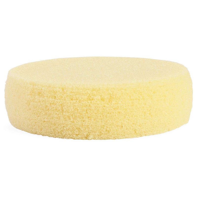Round Synthetic Sponges for Painting & Crafts (3.5 x 1 in, Light Yellow, 20 Pack)