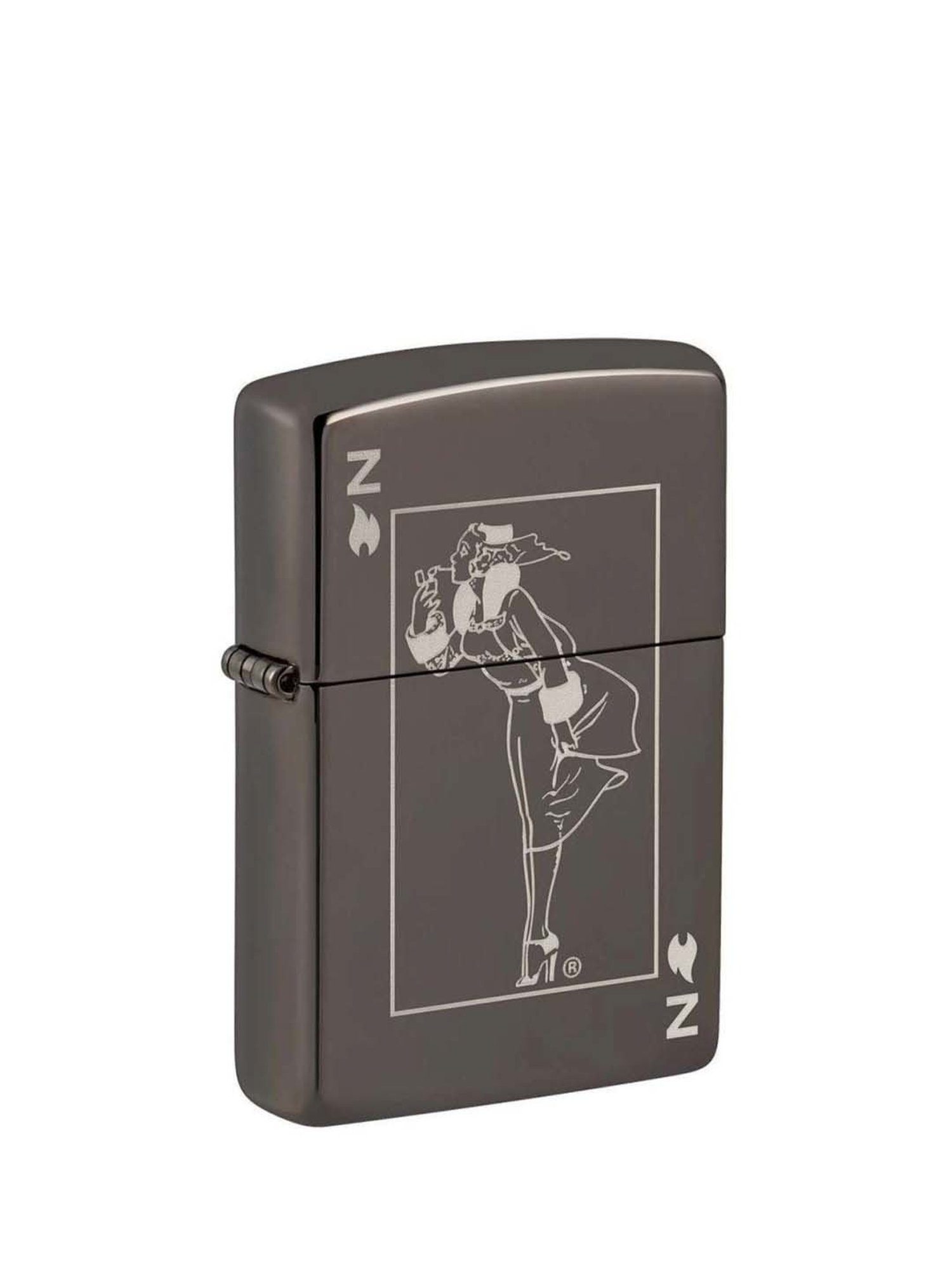 Zippo Black Brass Windy Design Windproof Pocket Lighter