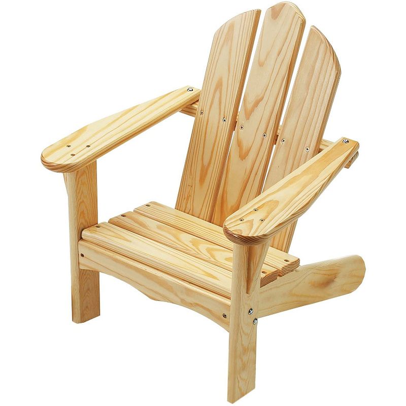 Little Colorado 140UNF Durable Handcrafted Knotty Pine Kids Classic Adirondack Outdoor Porch Patio Chair for Children Ages 2 to 7 Years, Unfinished