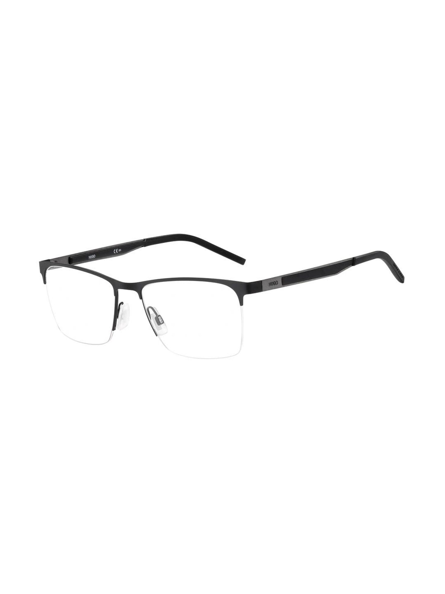 HUGO Black Rectangular Eye Frames for Men