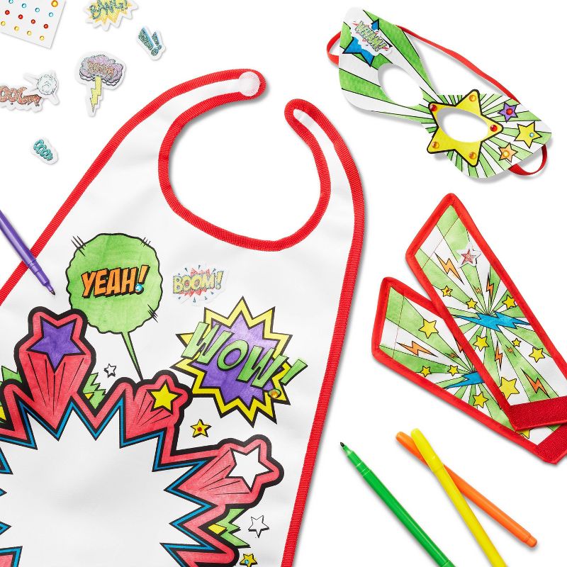 Color-Your-Own Superhero Cape & Accessories Kit - Mondo Llama™