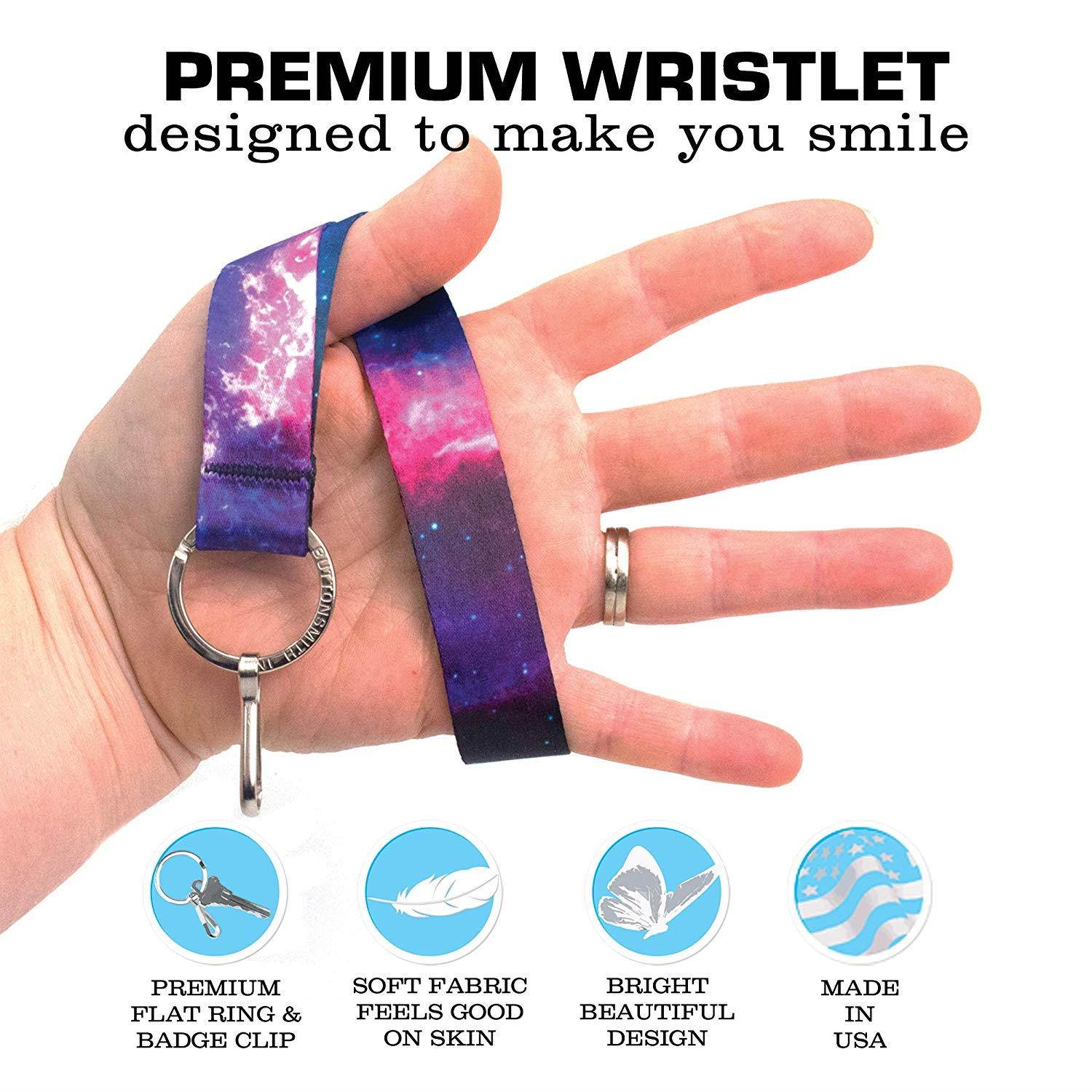 Buttonsmith Nebula Premium Wristlet - Made in USA