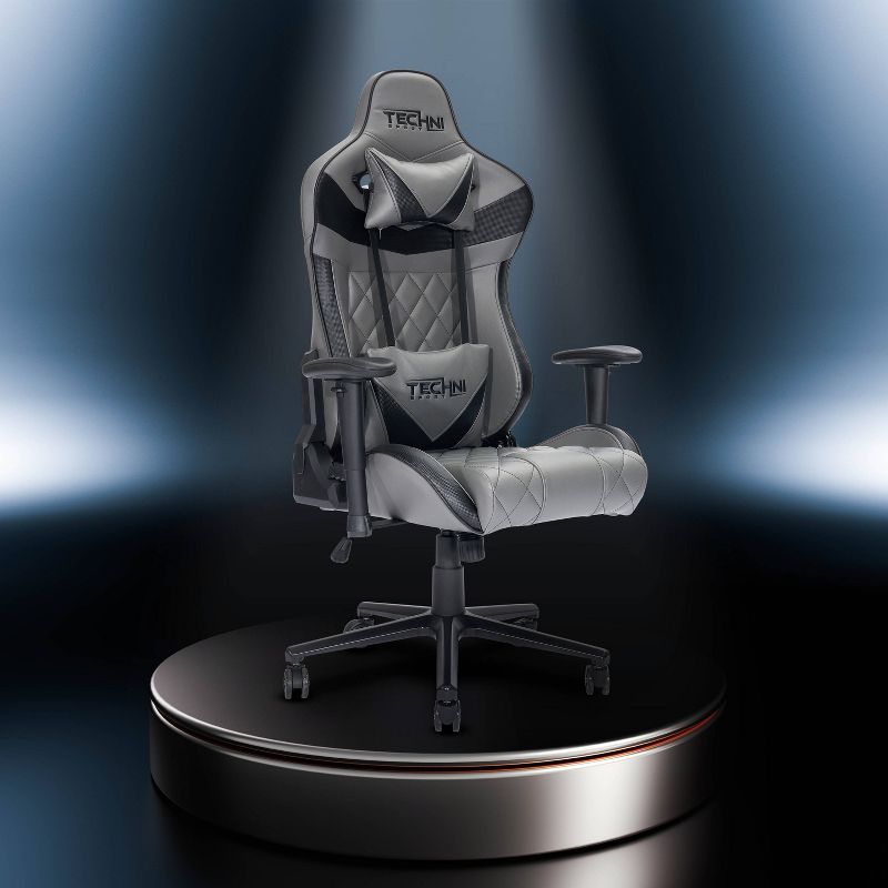 Ergonomic Gaming Chair Gray - Techni Sport