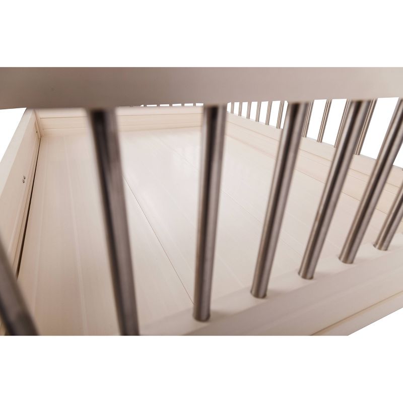 ECOFLEX Raised Dog Bed with Memory Foam Cushion - Antique White - Large