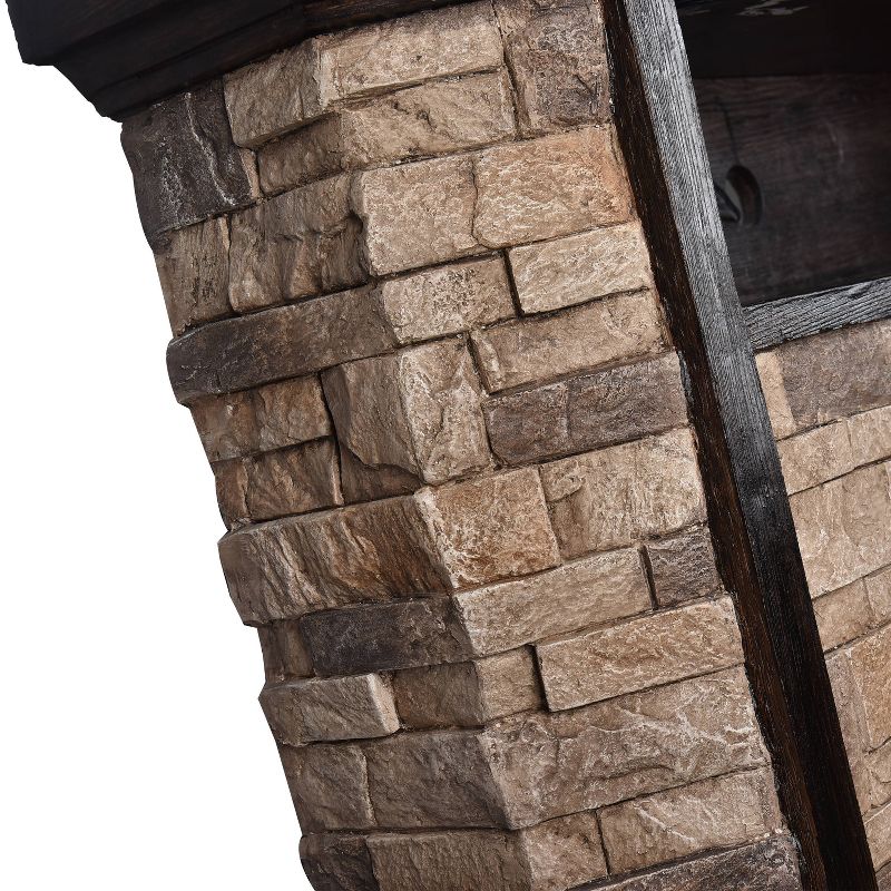 39" Freestanding Electric Fireplace Tan - Home Essentials