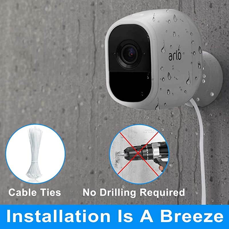 QC 3.0 Charger Brick with 30 Feet Right Angled Micro USB Power Cable,Quick Charger Power Adapter and Charging Cord,Outdoor Power Supple for Arlo Pro,Arlo Pro 2,Arlo Go,Arlo Security Light