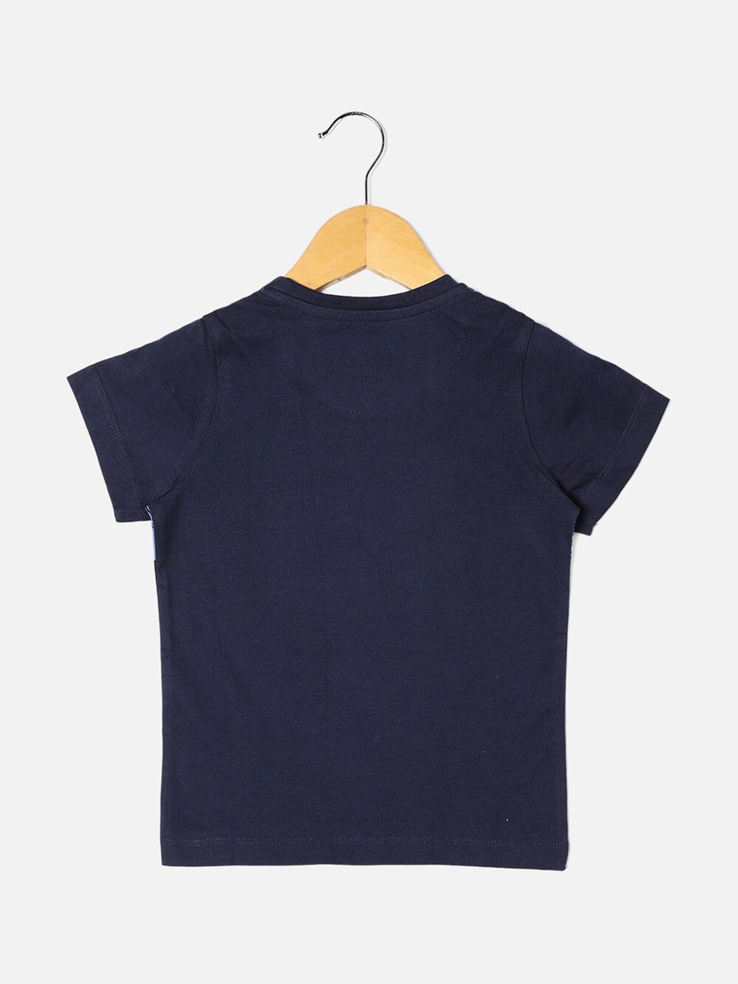 MINIKLUB Boys Blue Printed Full Sleeves T-Shirt