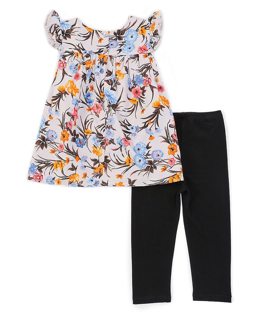 Ally B Big Girls 7-16 Flutter-Sleeve Dotted Top & Shorts Set