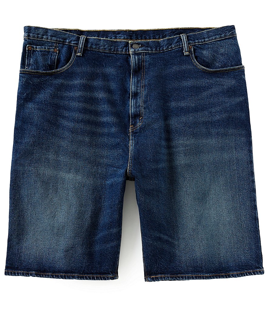 Roundtree & Yorke Big and Tall Performance 9#double; and 11#double; Inseam Flat Front Herringbone Print Shorts