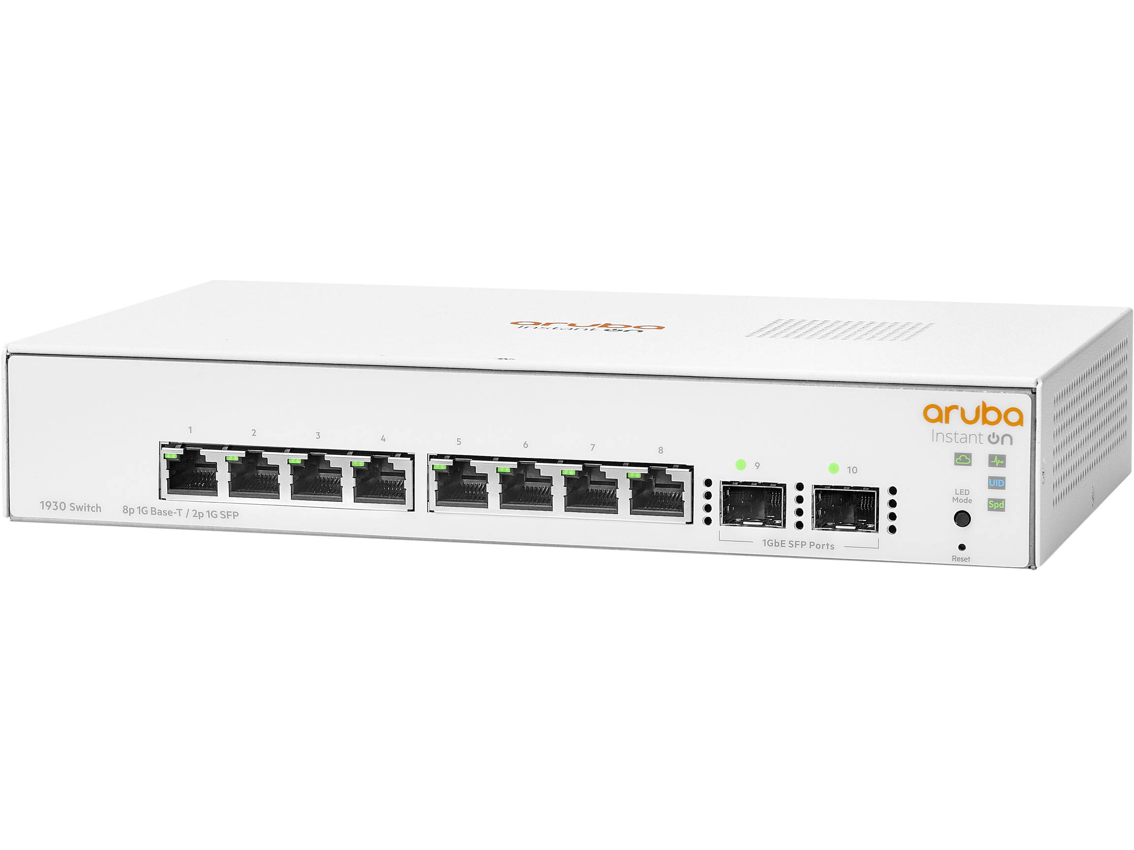 Aruba Instant On 1930 8-Port Gb Ethernet 8 x GE, 2X 1G SFP, L2+ Smart Switch US Cord (JL680A#ABA)