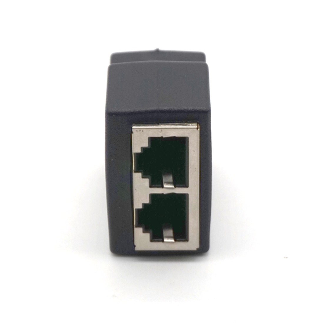 Plugadget 1 To 2 Ways LAN Ethernet Network Cable RJ45 Female Splitter Connector Adapter Splitter Extender Plug Adapter Connector