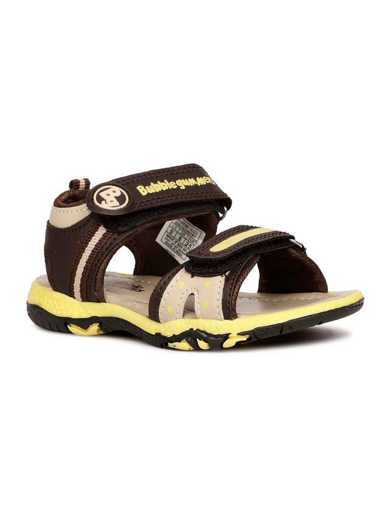 Bubblegummers by Bata Kids Brown & Off-White Floater Sandals