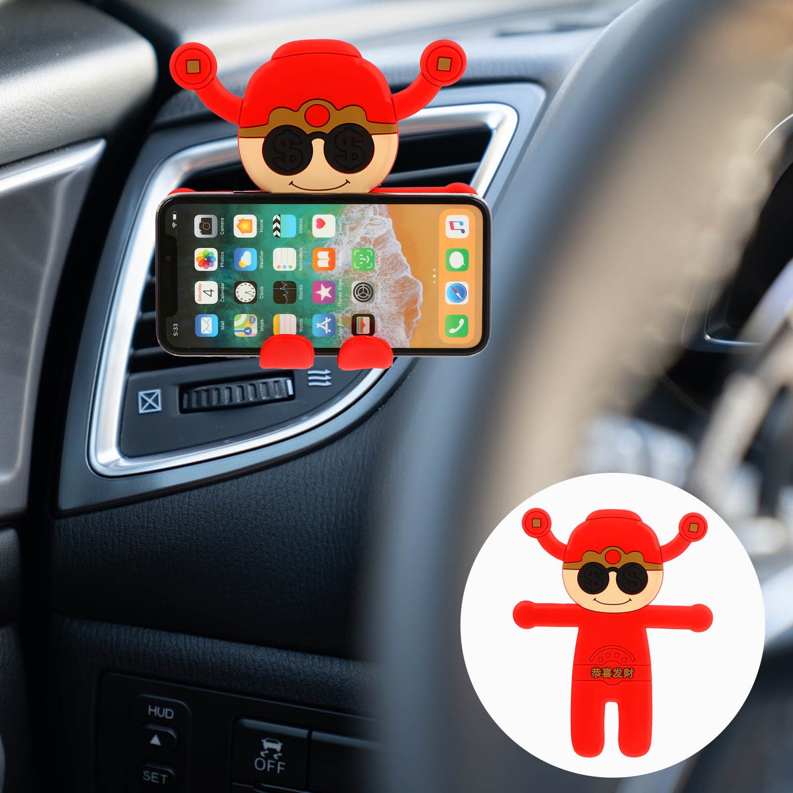 1 Pc Car Air Vent Cellphone Stand Adorable Phone Accessory Navigation Support