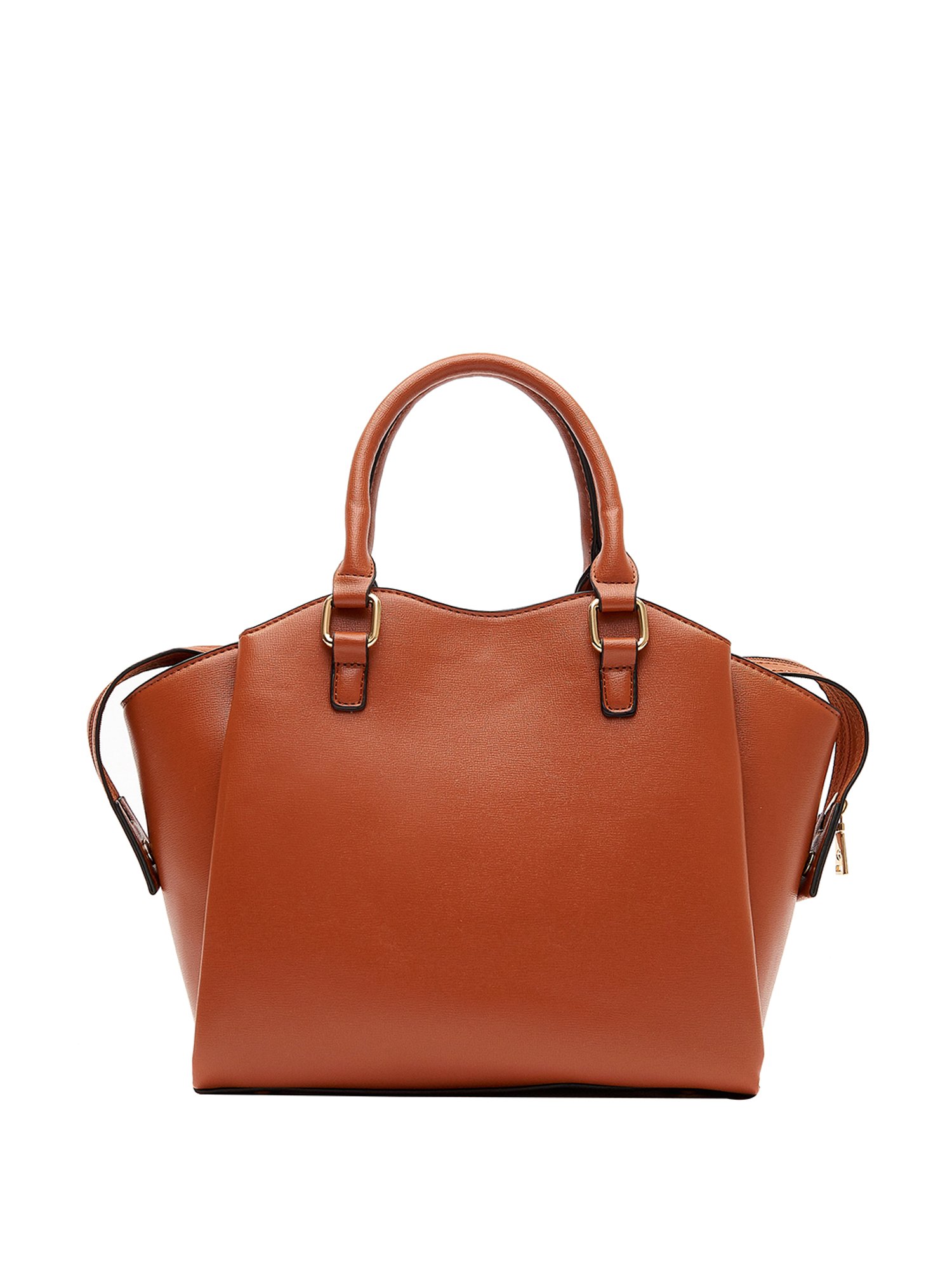 Giordano Brown Solid Medium Handbag