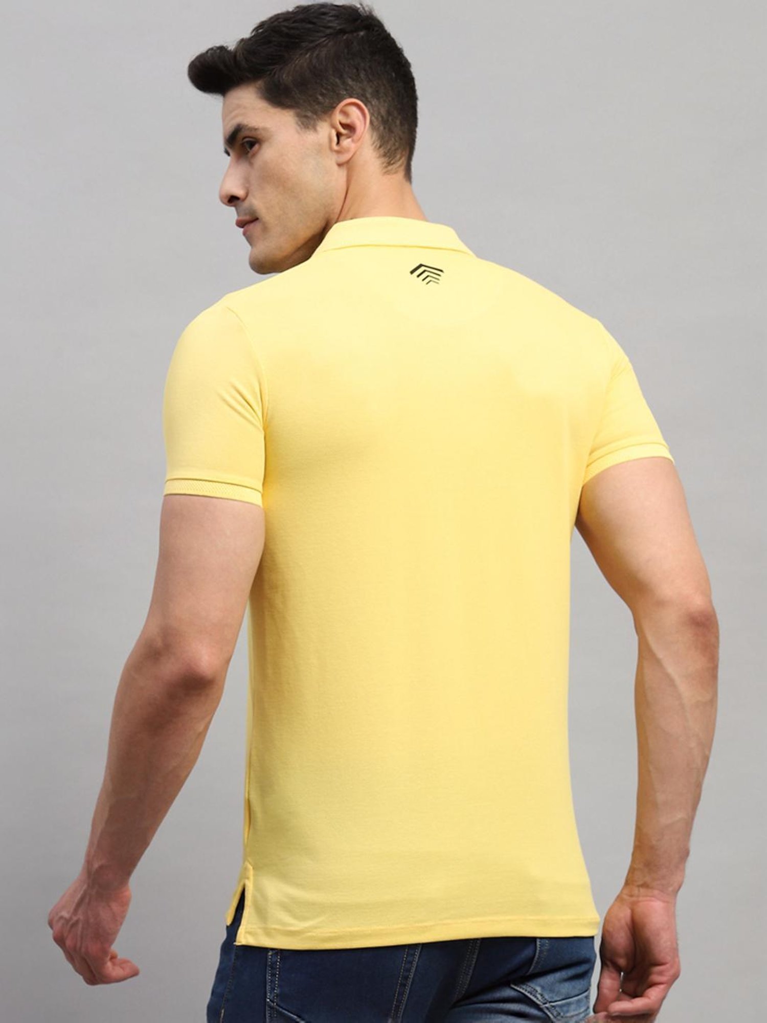 Rock.it Yellow Regular Fit Polo T-Shirt