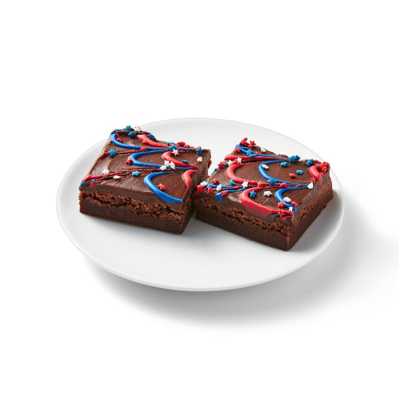 Patriotic Fudge Iced Brownie - 16oz/12ct - Favorite Day™