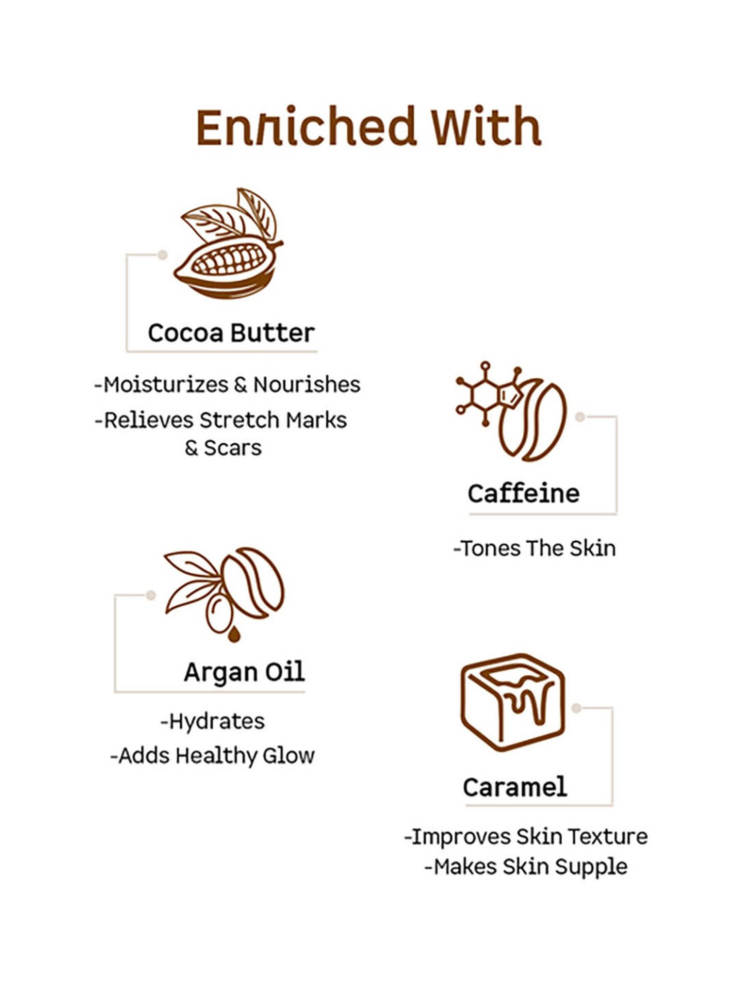 mCaffeine Naked & Rich Deep Moisturizing Choco Body Butter - 250 gm