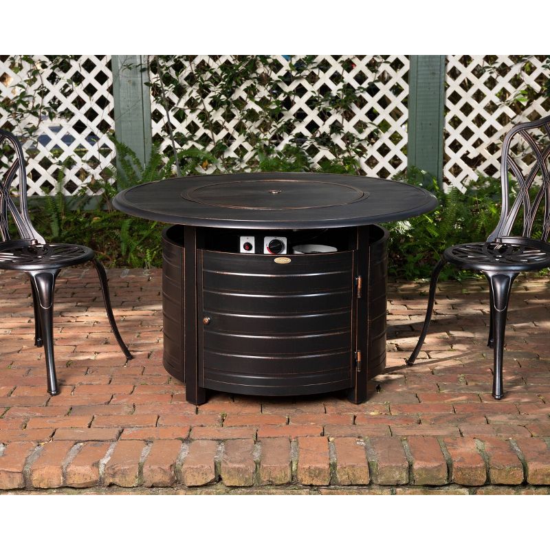 Thatcher Round Aluminum LPG Fire Pit - Fire Sense