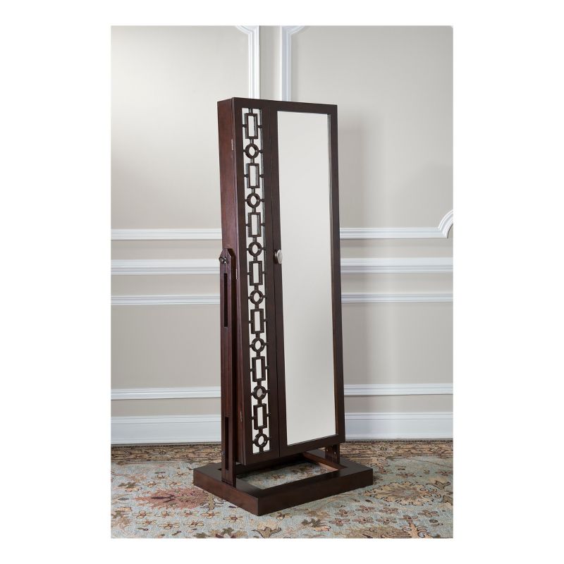 30" x 66" Dove Graywash Framed Full Length Floor/Leaner Mirror - Amanti Art