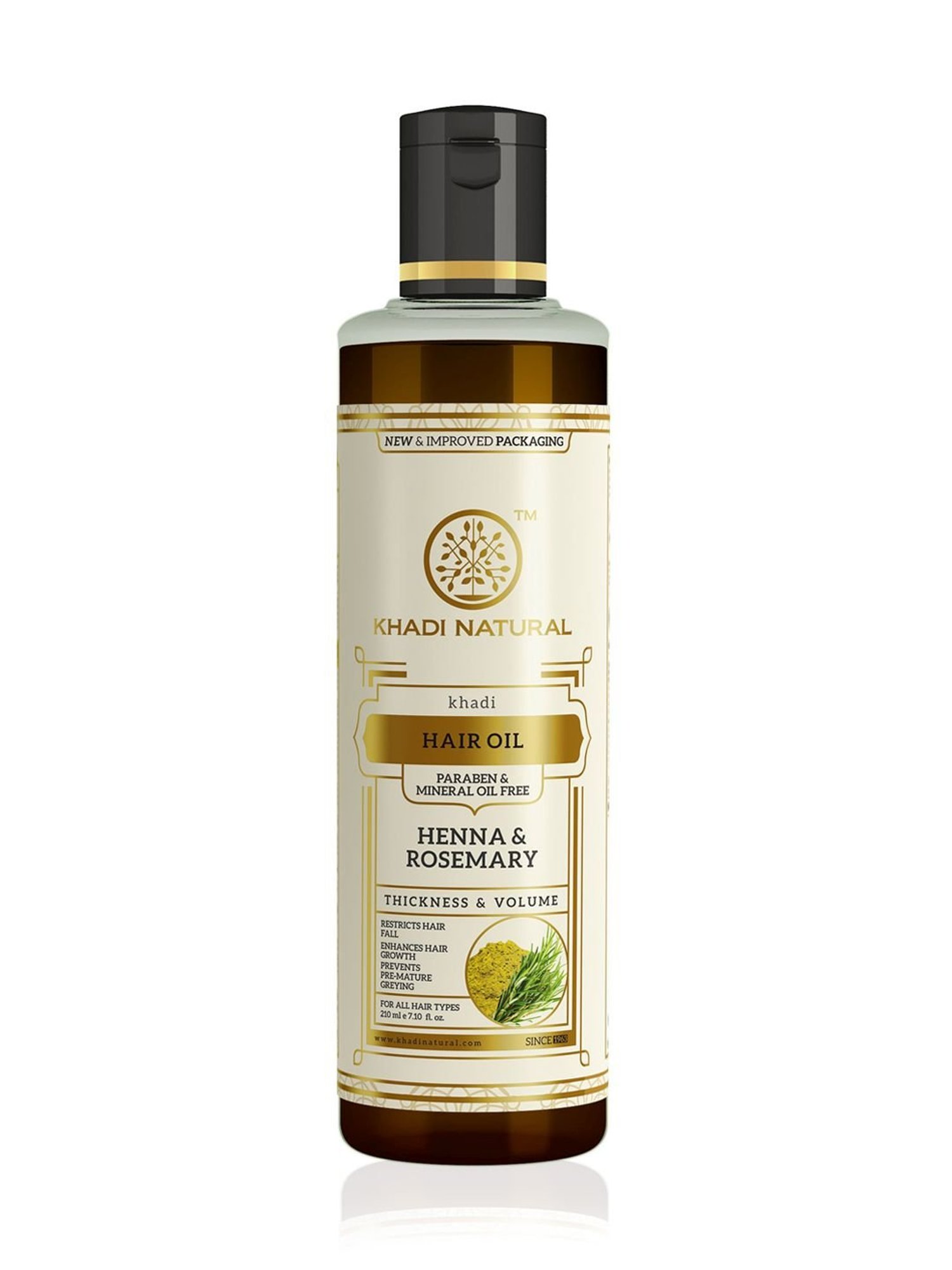 Khadi Natural Henna & Rosemary Hair Oil - 210 ml