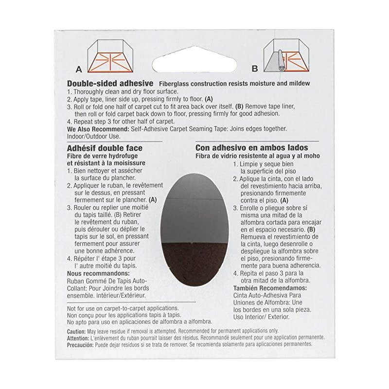 Brand 442062 IndoorOutdoor Carpet Tape 188Inch x 75 Feet Single RollWhite