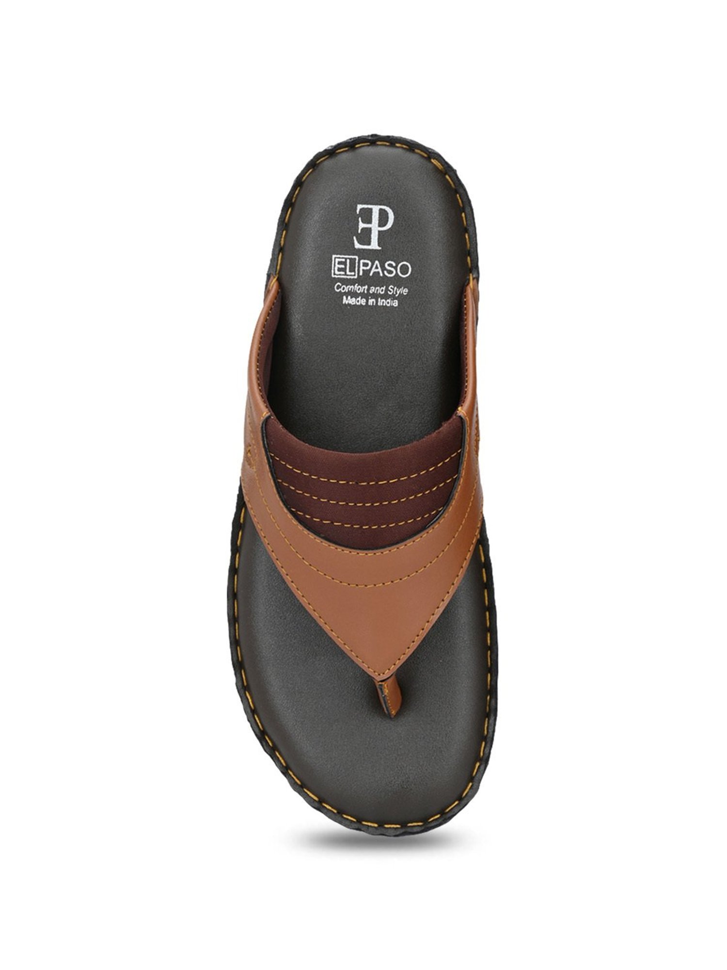 El Paso Men's Tan Thong Sandals