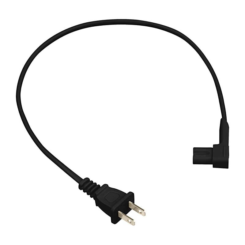 19.5in 2-Pack Power Cord Compatible with Sonos Play One, Sonos Play-1 and Sonos One SL Speaker. Compatible with Sonos Play One Short Power Cable Cord (Short, Black)