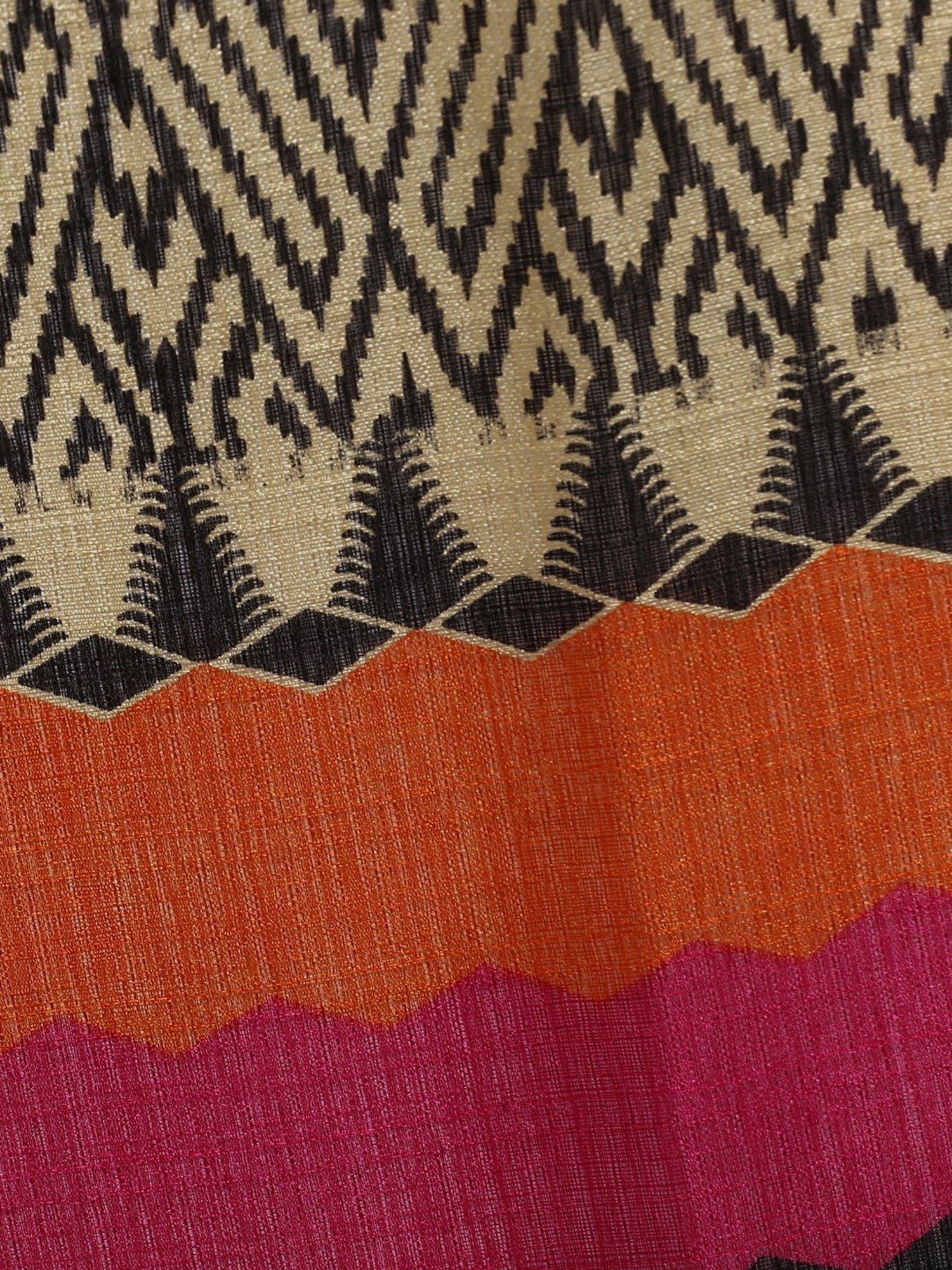 Saree Mall Beige & Pink Printed Dupatta