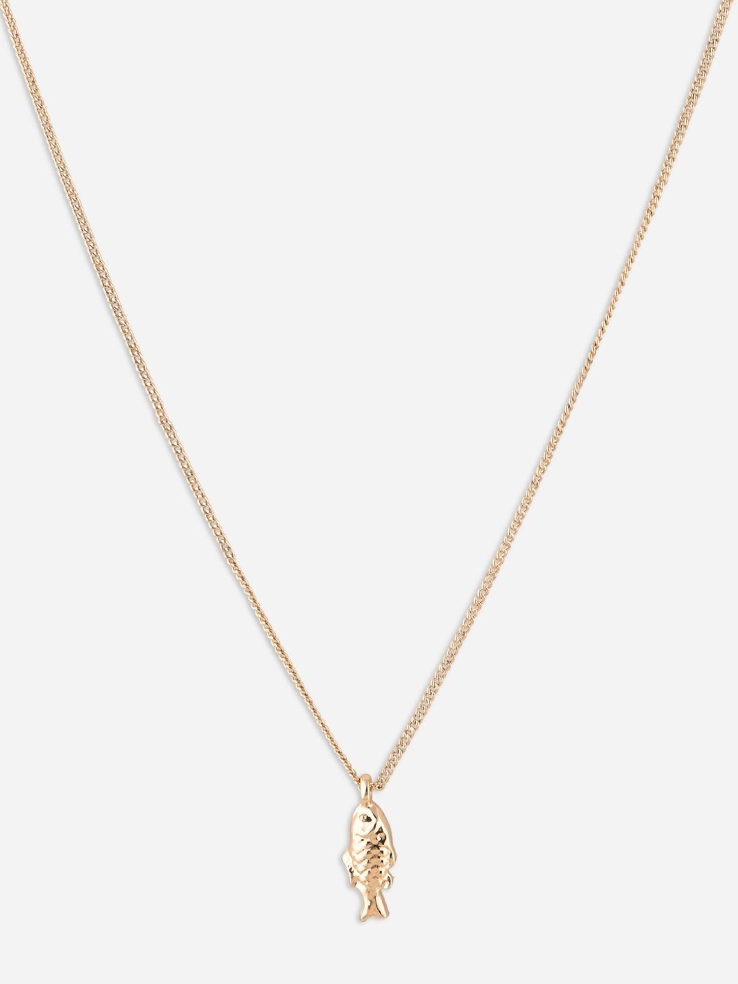 Toniq Gold-Plated Fish Charm Necklace
