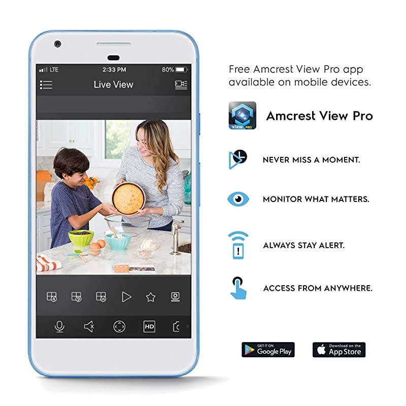 2-Pack  4MP UltraHD Indoor WiFi Camera, Security IP Camera with Pan/Tilt, Two-Way Audio, Remote Viewing, Dual-Band 5ghz/2.4ghz, 4-Megapixel @~20FPS, Wide 120&deg; FOV, 2PACK-IP4M-1051B (Black)