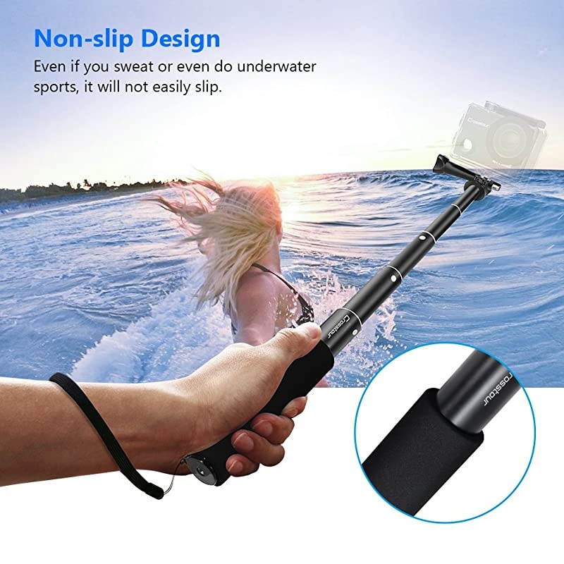 Selfie Stick  Action Camera Monopod Extendable Compatible with AKASOCamparkAPEMANGopro Action Cameras