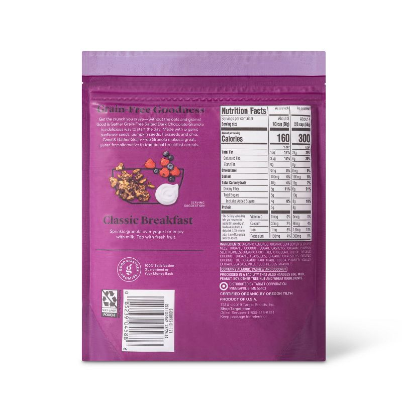 Salted Dark Chocolate Grain Free Granola - 8oz - Good & Gather™