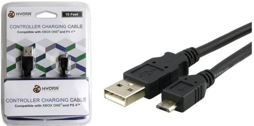 10Ft (3.04m) Xbox One controller cable  for Xbox One Controller & Charge Kit usb charger cable for XBOX ONE /PS4 game wireless controller & charge