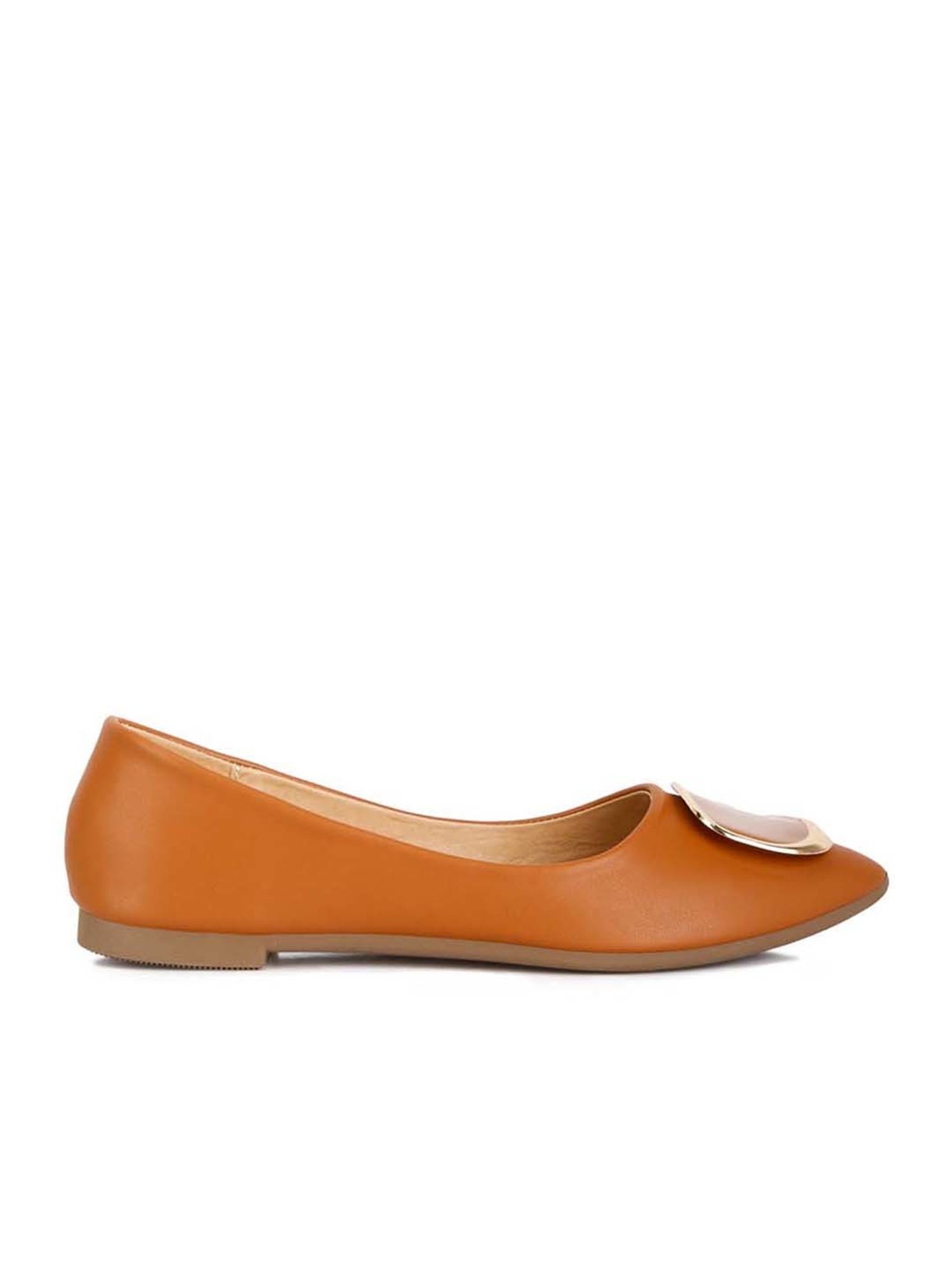 London Rag Women's Tan Flat Ballets