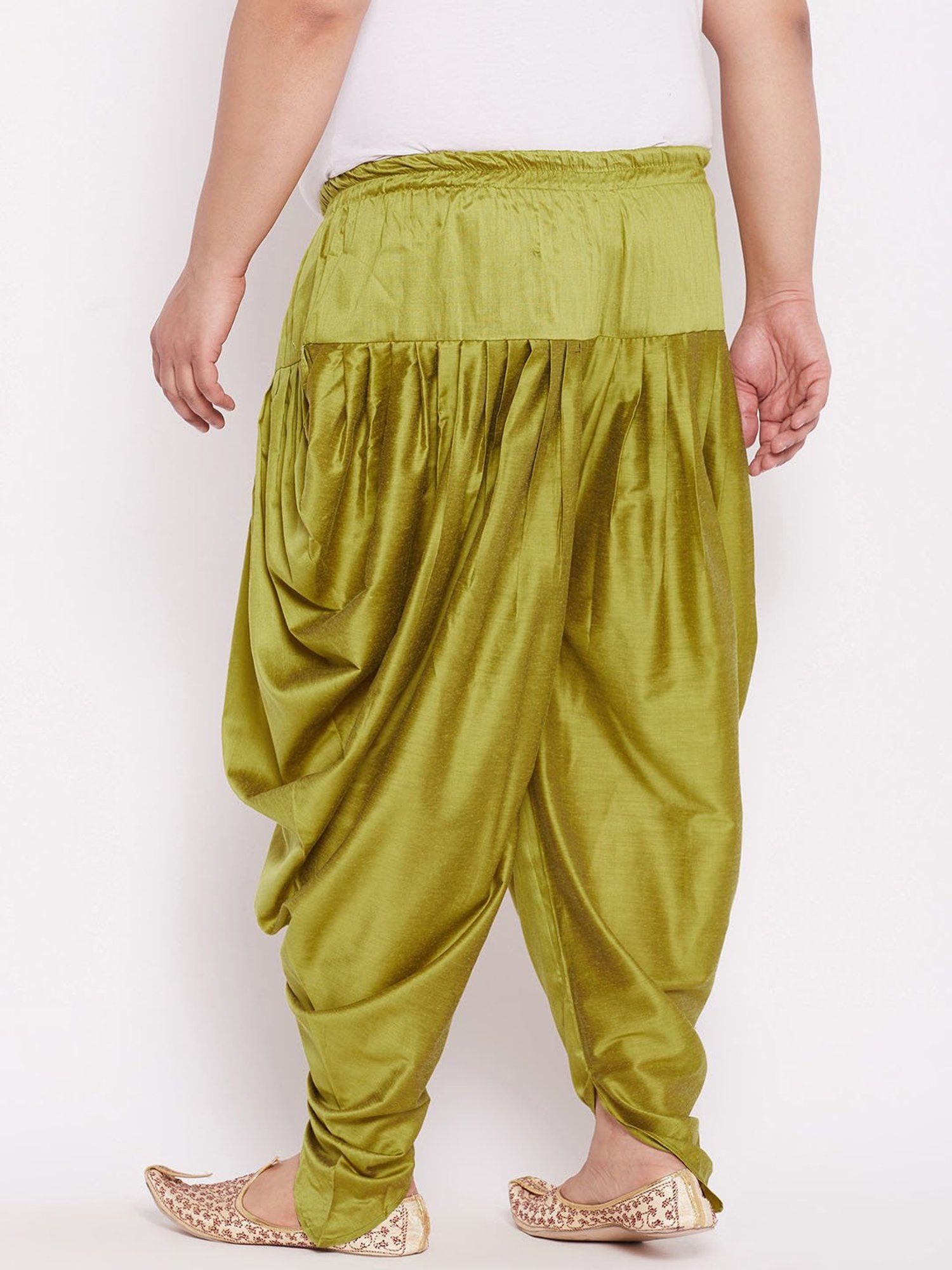 VASTRAMAY Chutney Green Regular fit Solid Dhotis