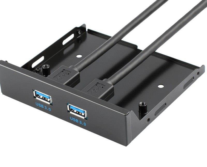 Super Speed USB 3.0 3.5 inch Front Panel with 2 USB 3.0 Ports Hub Computer Peripherals Supply Adapter For Portablefor PC Laptop