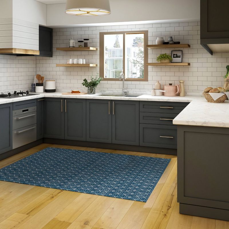 Tempaper 3'2" x 4'8" Mudcloth Indoor/Outdoor Vinyl Floor Rug