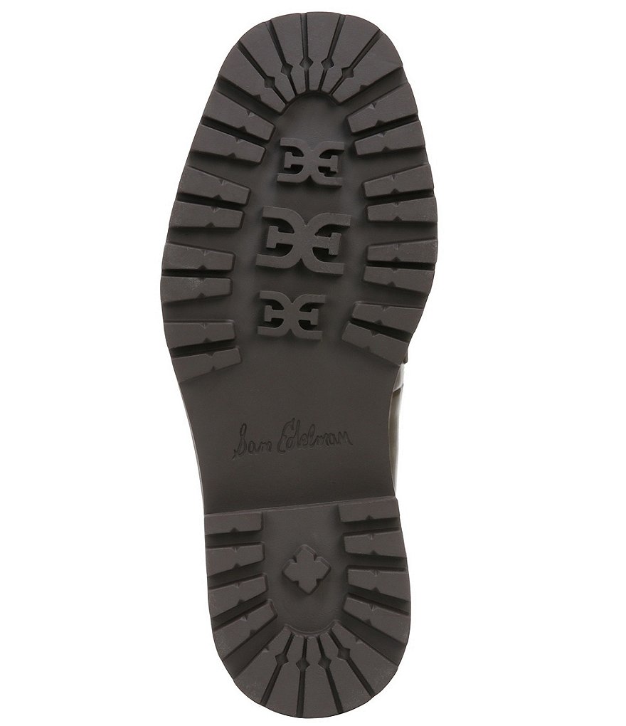 Sam Edelman Laurs Leather Bit Buckle Lug Sole Loafers