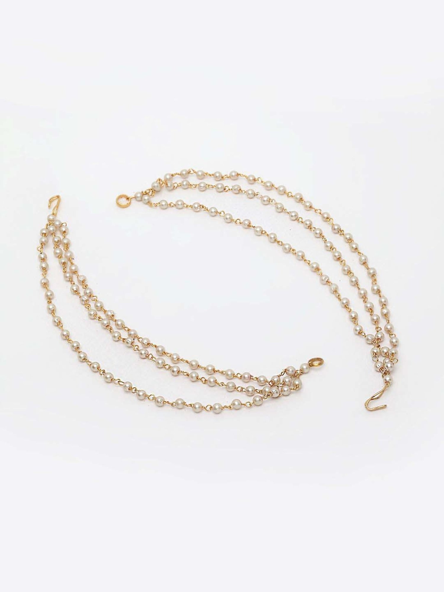 Panash Gold-Plated Pearl Beads Handcrafted Chains Detachable Earrings