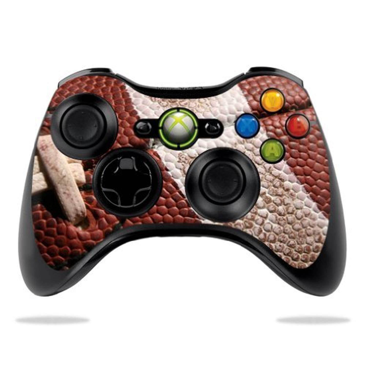 mightyskins skin compatible with microsoft xbox 360 controller - football | protective, durable, and unique vinyl decal wrap co