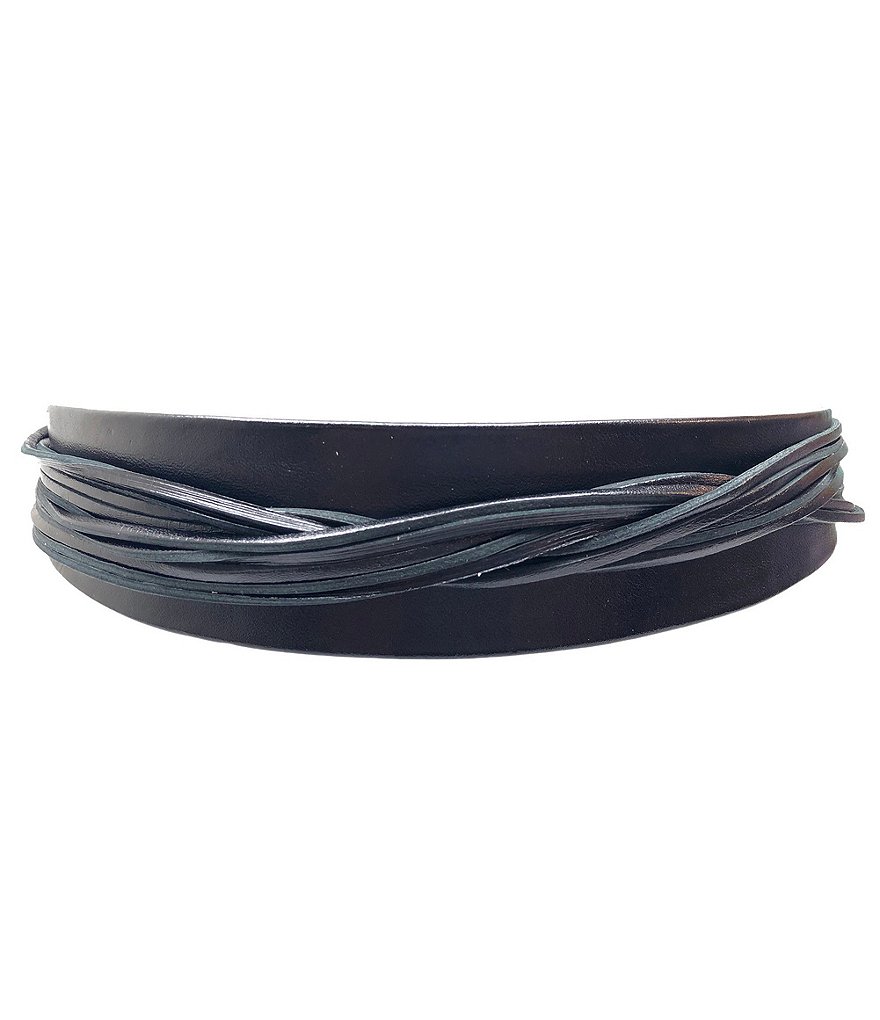ADA Riley Fringe Leather Tie Belt