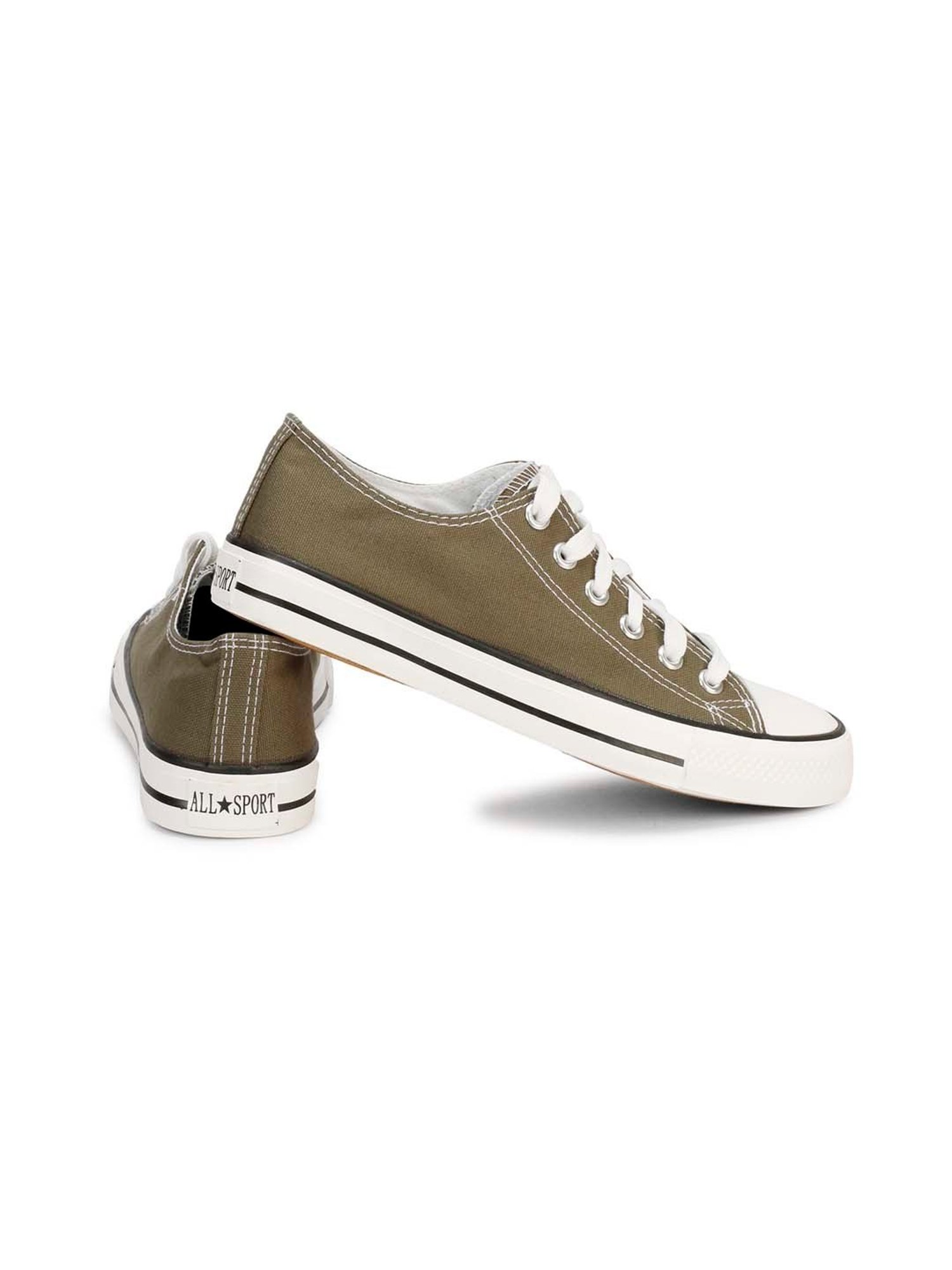 Mozafia Men's Army Green Casual Sneakers