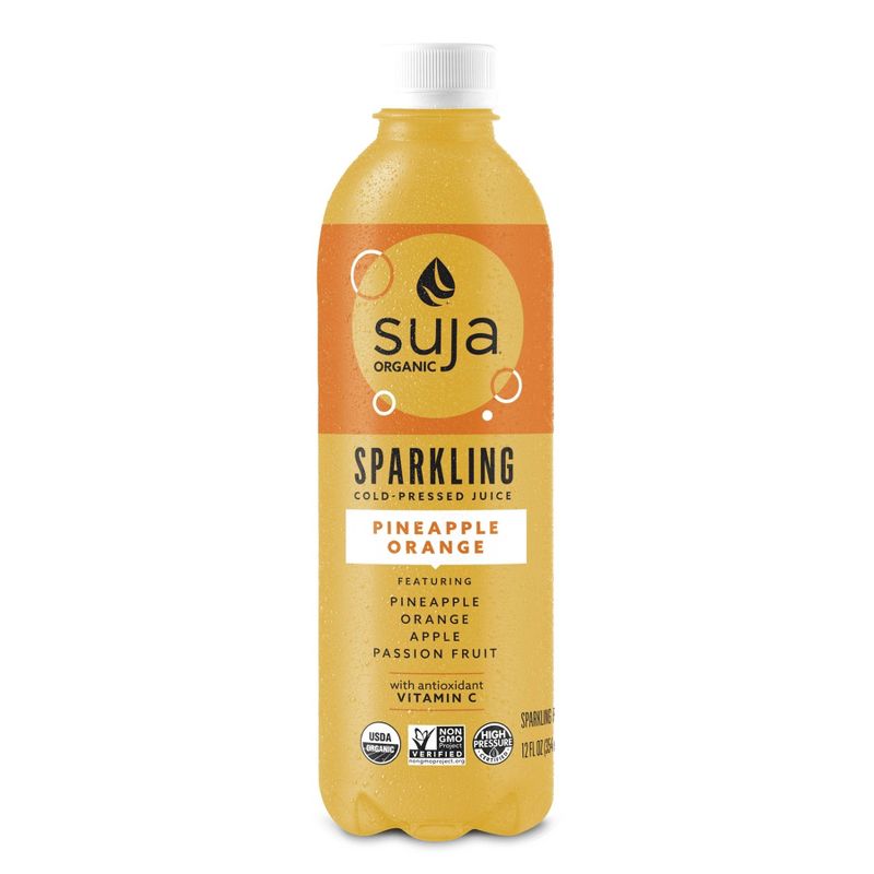 Suja Organic Sparkling Juice Pineapple Orange - 12 fl oz