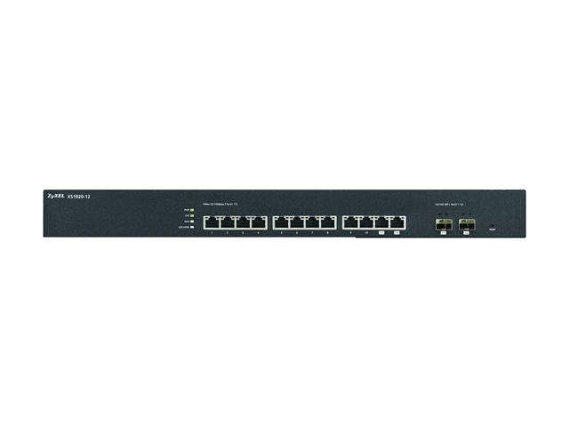 ZyXEL XS1920-12 10 Port 1000/10G-BASE-T Smart Managed Switch Plus 2 Combo SFP+/RJ45, 12 Total Ports